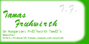 tamas fruhwirth business card